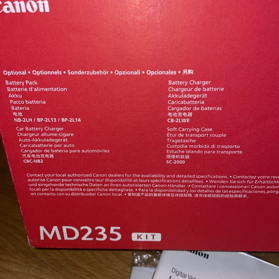 Canon MD235 MiniDV Camcorder With Charger In Box Tested Mini DV Camera Handycam - Image 2 of 4