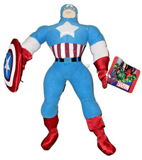 Captain America Ultimate Marvel Plush Doll 2001 Kellytoy Superhero 16-17 w. tag