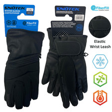 Snotek Junior's Black Performance Winter Ski Gloves ST327 S04