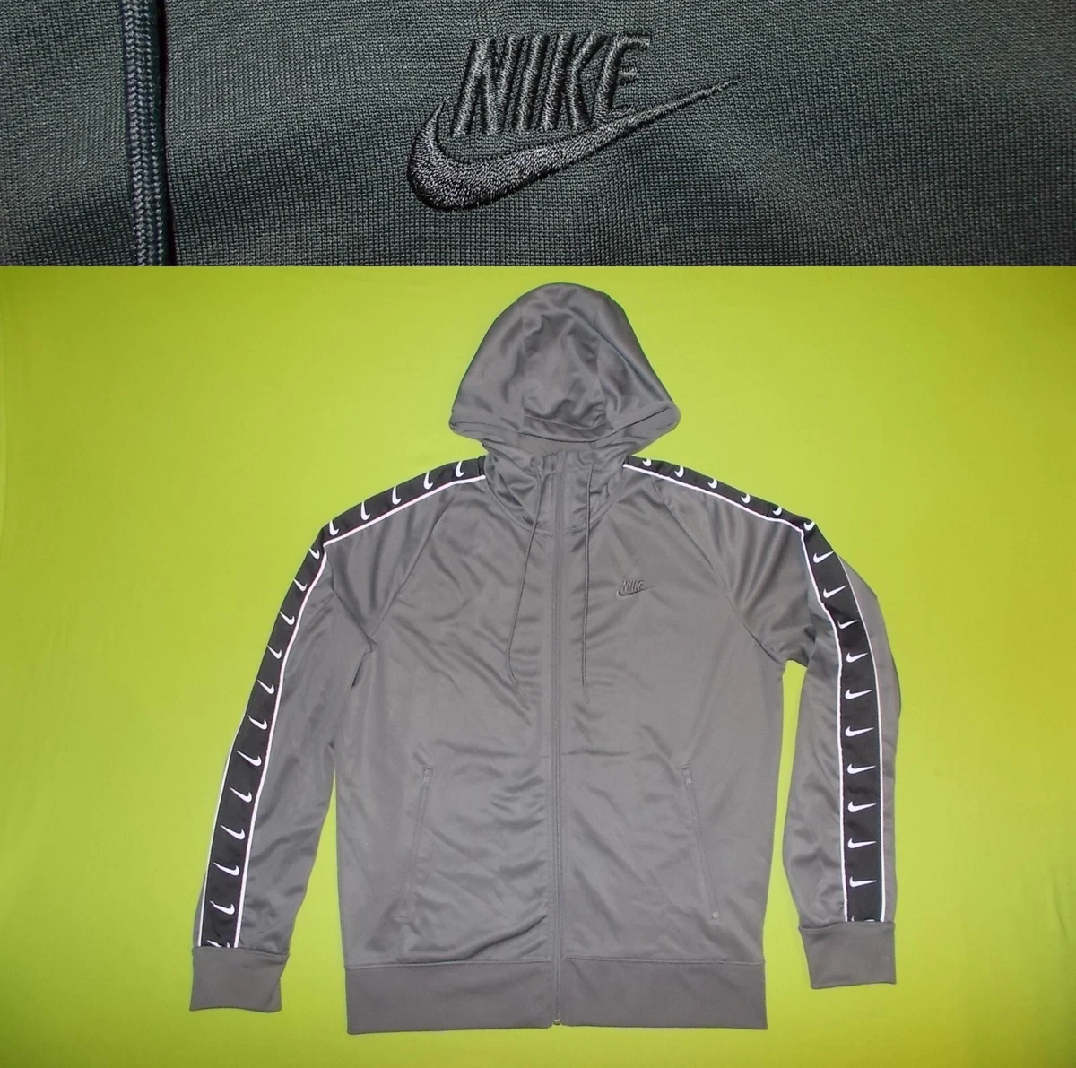 Trainingsjacke NIKE (M) PERFEKT!!! TRAININGSANZUG OBERTEIL Track Grau Logos...