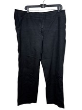 Chico  s Women  s Sz 3 Black Pants Pull On Stretch Straight Leg Trousers Comfort