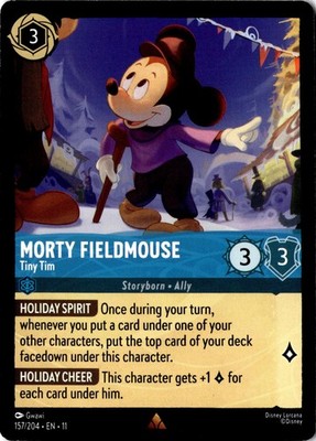 Morty Fieldmouse - Tiny Tim NM/M R 157/204 Winterspell Lorcana