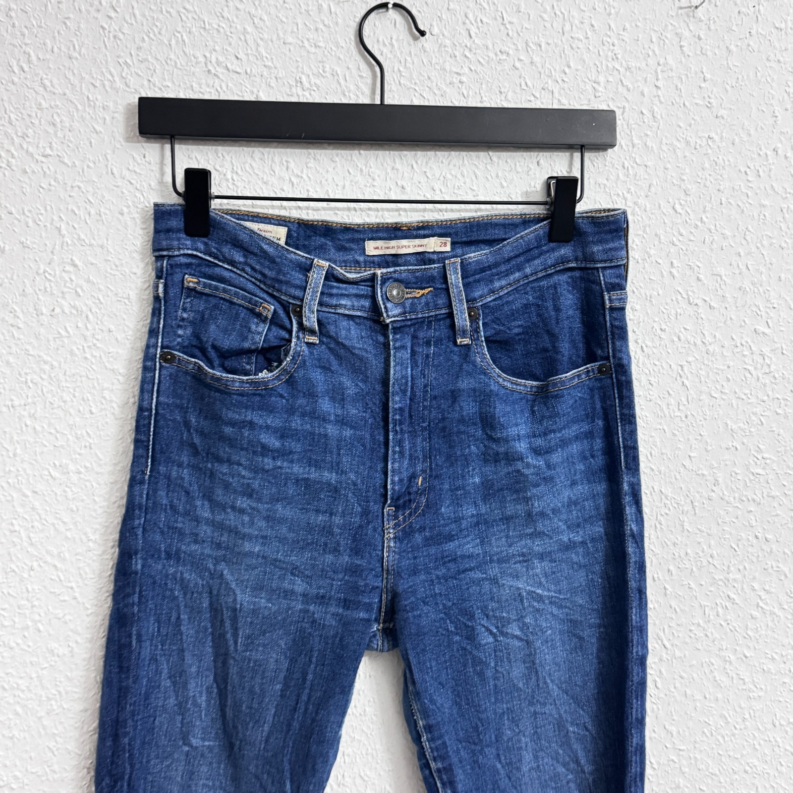 Levi's Premium Mile High Super Skinny Jeans (Italian Denim) image 5