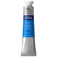 Winsor  Newton Cotman Watercolor Paint, 21ml 0.71-oz Tube, Cerulean Blue Hue