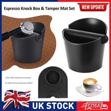 Coffee Knock Box Bin Bucket Container Espresso Grinds With Tamp Tube Bar w/ Base