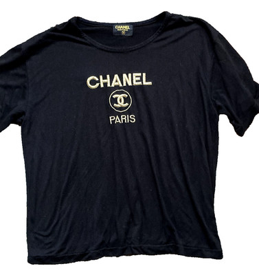 chanel paris boutique shirt 90s ORIGINAL 