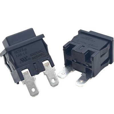 1pc NOVA KAN-L6 2 Pins Pushbutton Switch 16A 125VAC 12A 250VAC T105/55 15*21mm