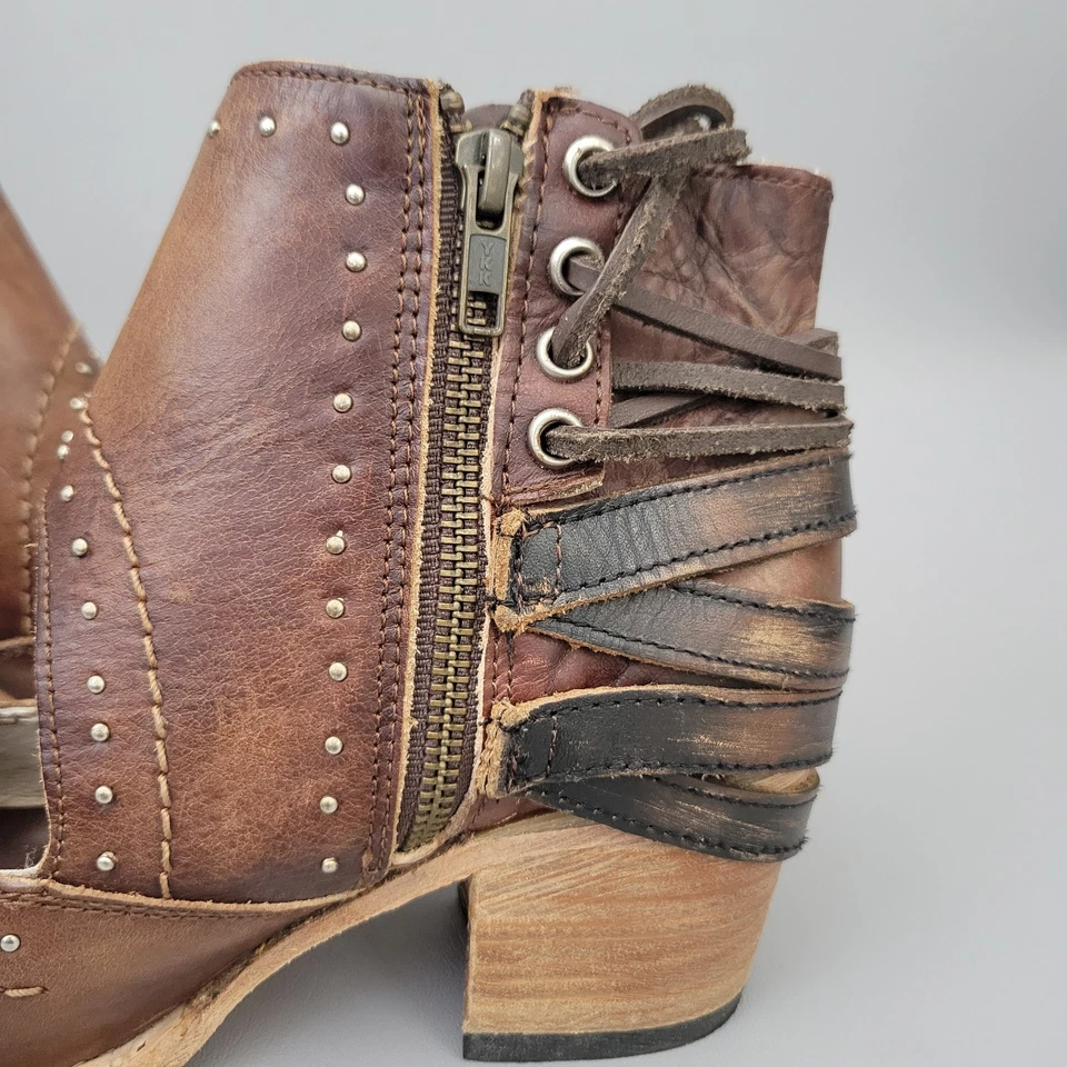 Sandalias botines de cuero marrón desierto Freebird By Steven para mujer talla US 8 Foto 4 de 4