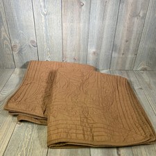 WINLIFE 100 Cotton Quilted Euro Sham Covers, 2 Pack, Coffee