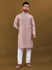 Indian Men Kurta Set Pakistani Kurta Pyjama Suits Wedding Party Groom Sherwani
