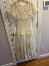 Vintage 1920's Edwardian Dress With Embroidered Details. Beautiful