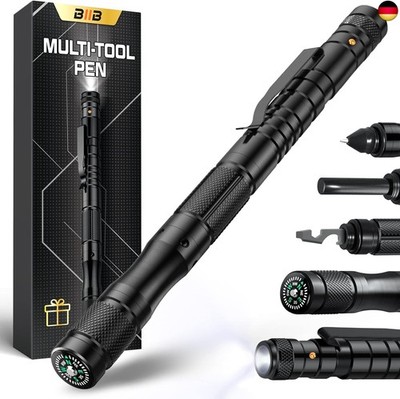 BIIB Geschenke für Männer, 8 in 1 Multitool Stift mit Kompass, Gadgets für Mä