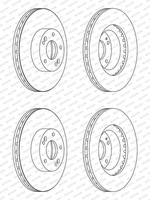 2X Ferodo 300Mm Bremsscheiben BelÜFtet Vorne Passend FüR Hyundai Creta I40 IX35