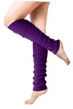 Leg Warmers - Leg Warmers for Women for Winter, 80s Ribbed Knit Leg Purple