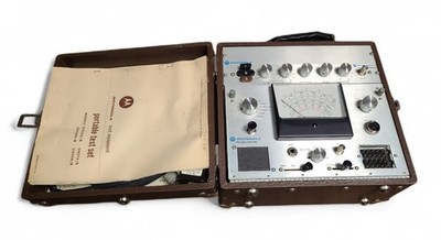 Vtg Motorola Portable Test Set S1056B 57A/58A/59A Original Latch Box w/cables