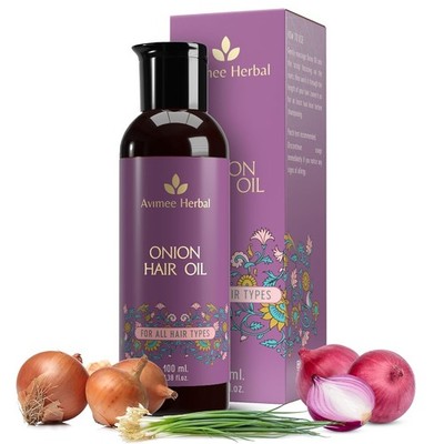 Avimee Herbal Keshpallav Onion Hair Oil With Red Black Yellow Green Onion 100ML