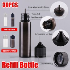 30Pcs Dropper Bottle Cap Narrow Tip Leakproof Essential Oil Travel Pack AU