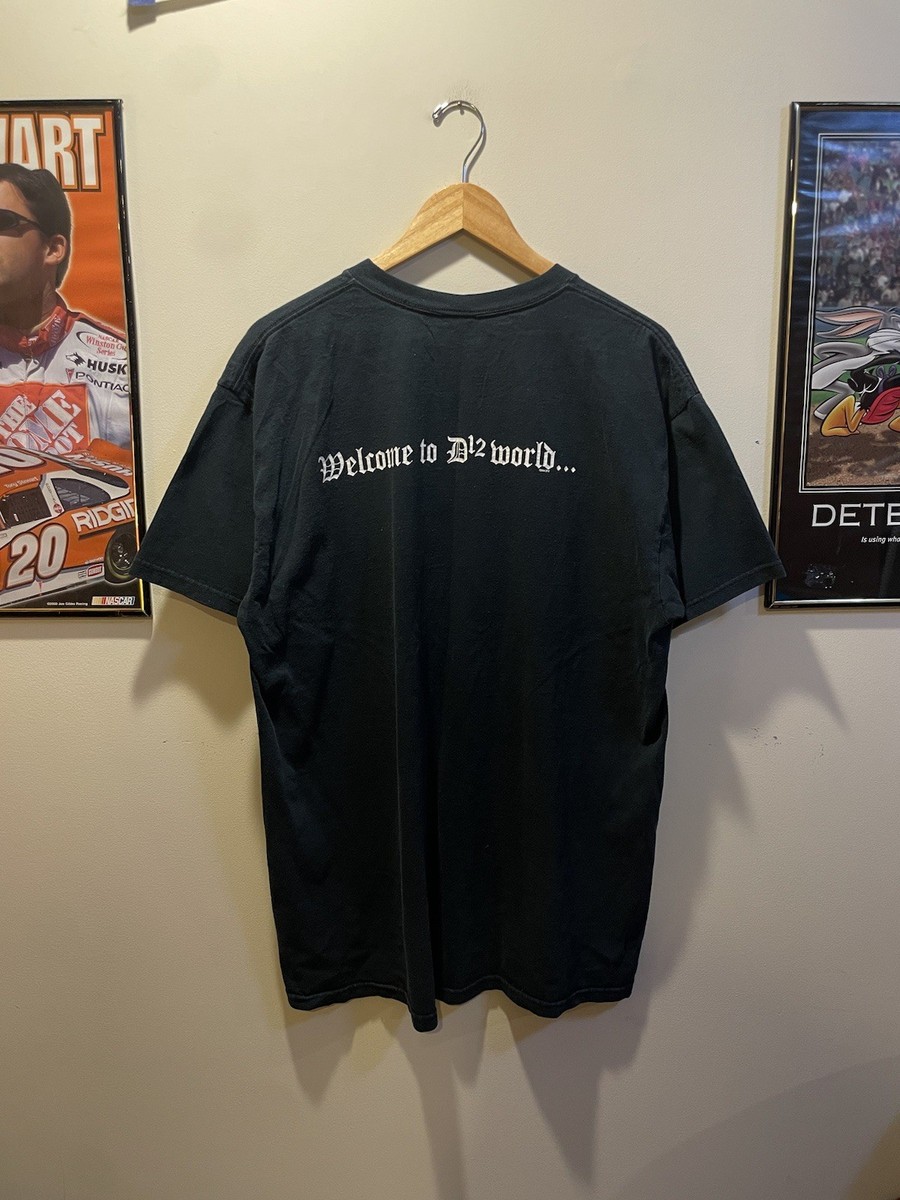 Vintage Eminem D12 World Black Shirt XL 2004 Rap Tee Hip Hop Band