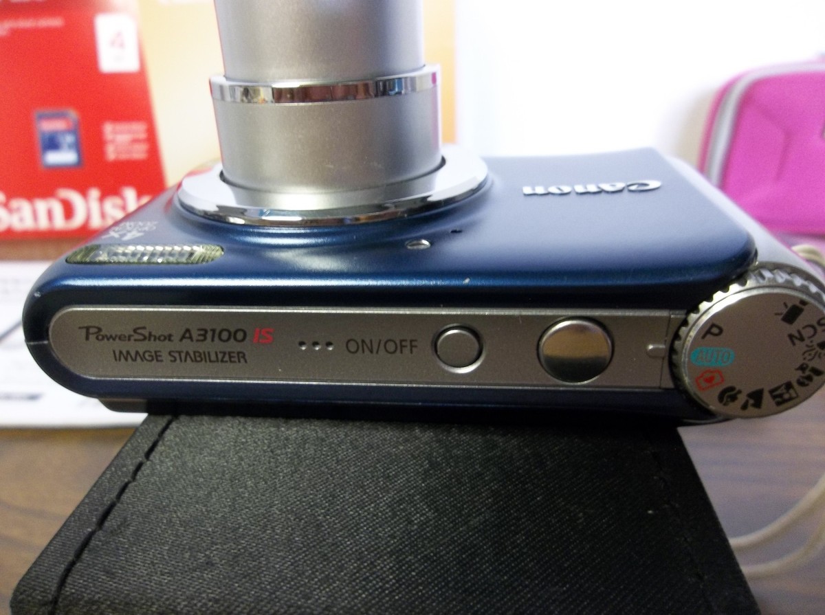 Canon PowerShot A3100 IS 12.1MP Digital Camera - Blue (4256B001