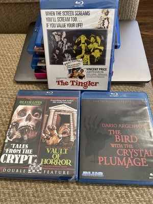 3x Blu-rays Tales From The Crypt/Vault Of Horror/The Tingler + Bird W/ Crystal