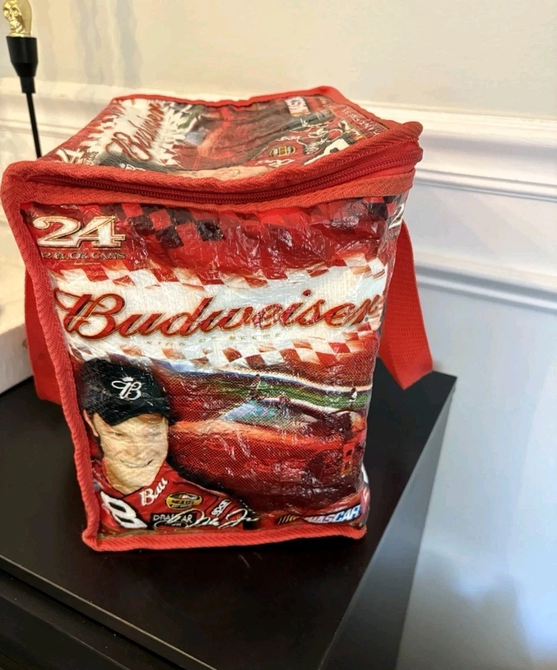 2005 Dale Earnhardt Jr Budweiser COOLER -24 latas isoladas bolsa lateral macia Nascar  - Imagem 3 de 4