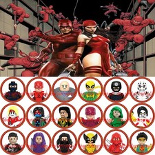 Figura de plástico juguete hágalo usted mismo 18 piezas Liga Anti-Superhéroe Daredevil Enemy The Hand 4 cm