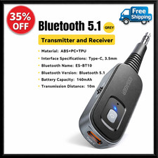2-in-1 Bluetooth Audio Receiver Transmitter Wireless Bluetooth 5.1 3.5mm AUX