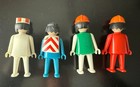 Vintage Playmobil Figure Lot of 4 - 1974 Geobra Construction Workers Hard Hats — photo 5