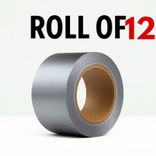 Image of 1,2,3,6,12,24,36 Rolls Silver Duct Tape 50mm x 45m Heavy Duty Repair Tape