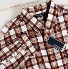 NEW Roundtree  Yorke Portuguese Flannel LS Plaid Button Down Men  s 3XT Shirt