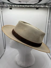 Vintage Resistol Kings 50 XXXXX Beaver Felt Hat Fedora Tan Western Ranger Style