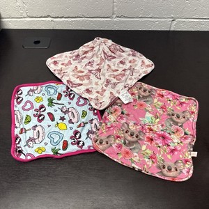 Lot of 3 Bamboo Lovey Blanket Toy