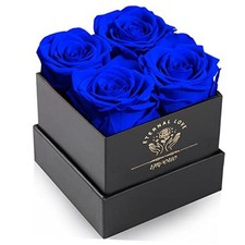 Flowers for Delivery Prime, Roses in a Box, Fresh Flowers, Birthday Gifts blue