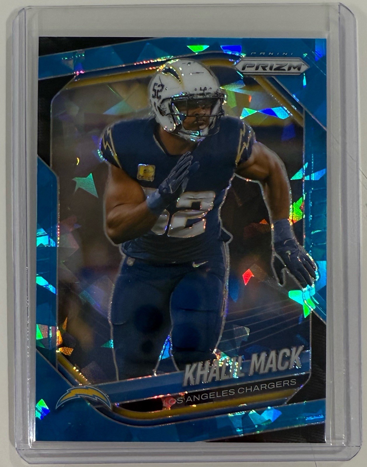 2025 Panini Prizm - Khalil Mack - Blue Ice Prizm /99 - Los Angeles Chargers