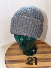 BULA GRAY KNIT BEANIE, Fleece Lining For Comfort Merino Wool-acrylic VGC. No B
