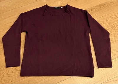 Damen Pullover 100% Kaschmir Pure Cashmere C&A Gr: 40 U-Ausschnitt Bordeauxrot 4