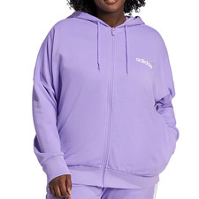 Adidas Plus Size Logo French Terry Full-Zip Hoodie Size 1X Sweatshirt