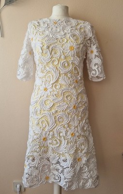 Kleid Gehäkelt- Handarbeit. TOP TRENDY ! GR 36-38 Neu