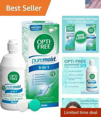 Puremoist 10 FL Oz Multi-Purpose Contact Lens Solution & Case - All-Day Comfort