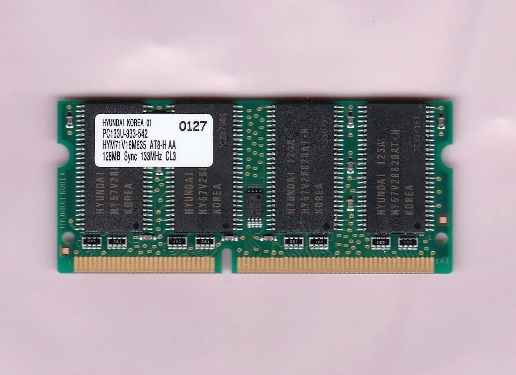 Barrette Mémoire SAMSUNG 128Mo SODIMM PC133 Pour Portable, Occasion