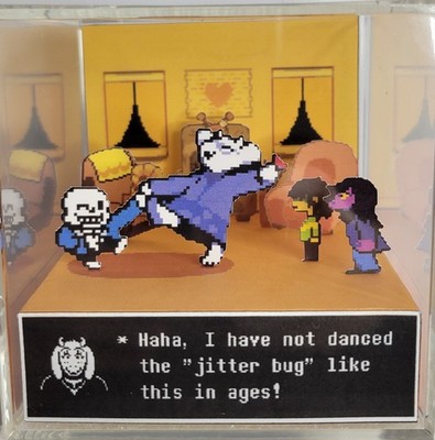 Deltarune: Jitter Bug! Handmade Papercraft Diorama 2.5D Fan Art
