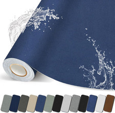Canvas Repair Patch Fabric Tape Blue Grey 3.5x79 Self Adhesive Sofas Seats