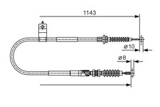 BOSCH Bremsseil Seilzug Feststellbremse 1 987 482 056 für NB MX MAZDA 2 16V NB6C
