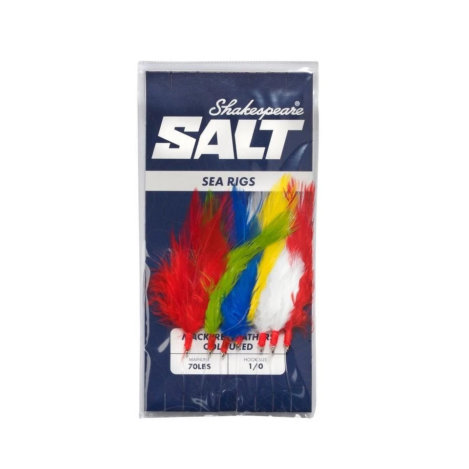 Shakespeare Salt Sea Rig - Makrelenfedern farbig