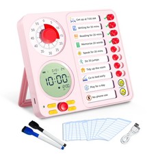 3-in-1 Visual Timer Task Timer with Chore Chart Board, ADHD Tool for Kids Adu...