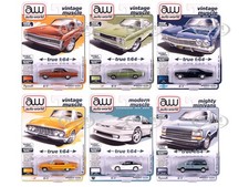AUTO WORLD PREMIUM 2025 RELEASE 2, 6 PC SET A 1/64 DIECAST BY AUTO WORLD 64512 A