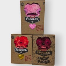 NEW ZURU Fuggler Love Series 3 Plush Lot Pink Red HAIRY Funny Ugly Monsters