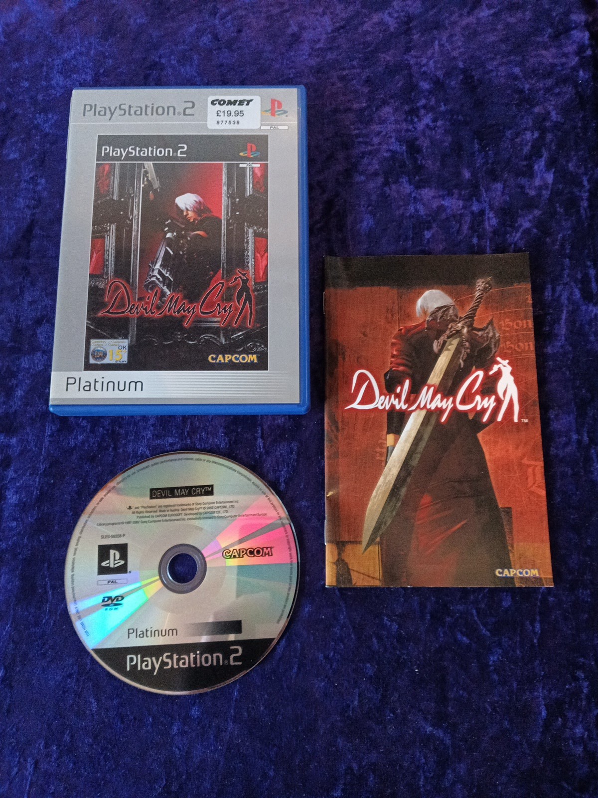 SONY PLAYSTATION 2 GAME DEVIL MAY CRY CAPCOM PLATINUM PS2 WITH MANUAL 15+