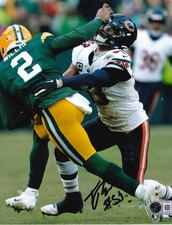 T.J. EDWARDS signed (CHICAGO BEARS) football 8X10 photo BECKETT BAS BY085810