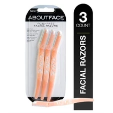 About Face Fuzz-Free Facial Razors - 3 Beauty Groomers for Hair Removal